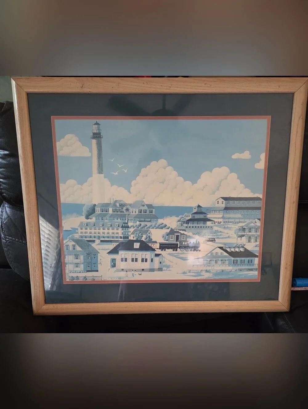 Historic Cape May Lighthouse New Jersey Lithograph By Jean L. Barton 26.5